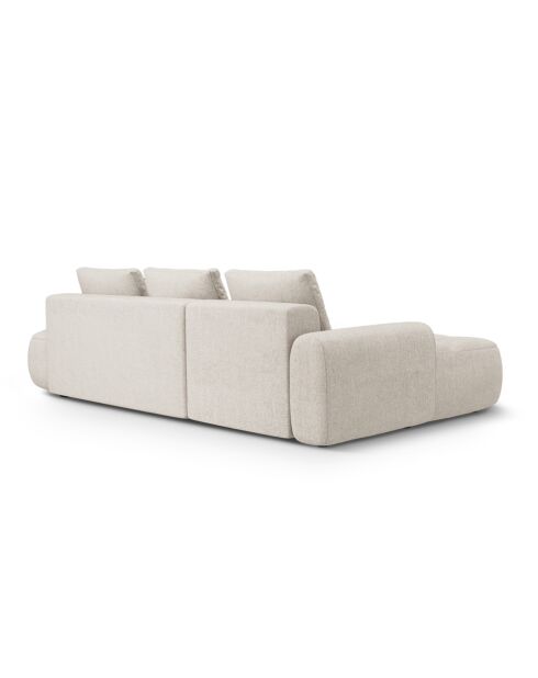 Omvormbare linkerhoekbank met opbergbox 3 zitplaatsen beige - 275x142x84 cm
