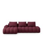 Umbaubares linkes Ecksofa mit Stauraum 3 Sitze burgunderrot - 275x142x84 cm