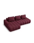 Umbaubares linkes Ecksofa mit Stauraum 3 Sitze burgunderrot - 275x142x84 cm