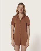 Bruine jumpsuit Rita