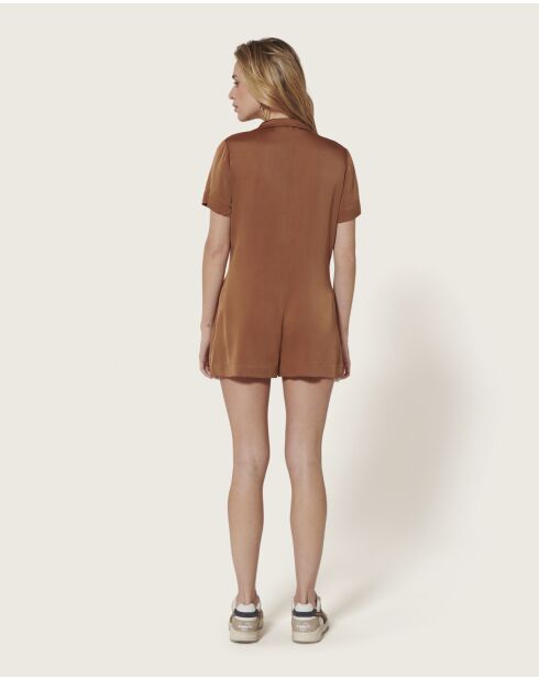 Bruine jumpsuit Rita