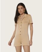 Champagnerfarbener Overall Rita