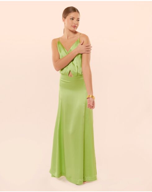 Langes Kleid Cygne aus Kokosnuss