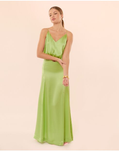 Langes Kleid Cygne aus Kokosnuss