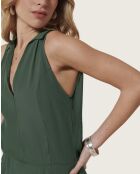 Franklin eendengroene lange jurk