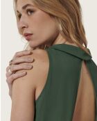 Franklin eendengroene lange jurk