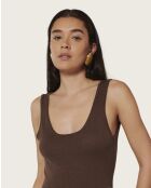 Meryl Coffee Latte lange jurk