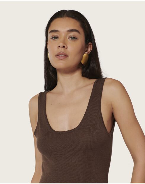 Langes Kleid Meryl Coffee Latte