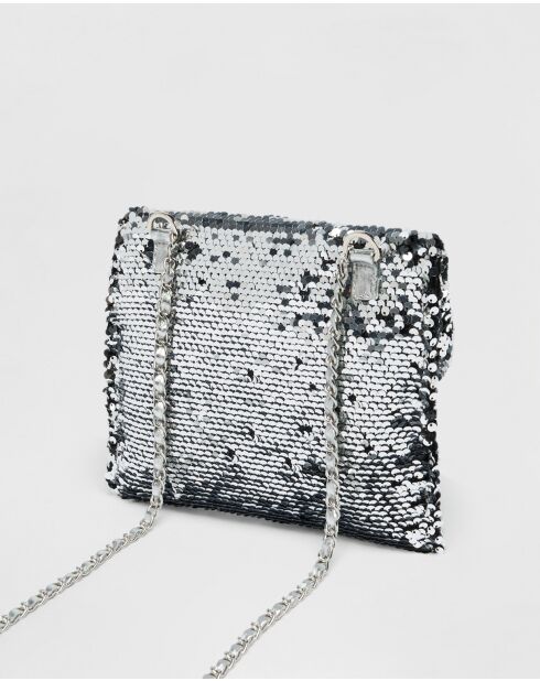 Minibolso Abba plateado - 17 x 22 cm