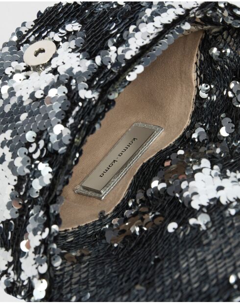 Minibolso Abba plateado - 17 x 22 cm