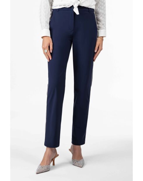 Joel marineblauw/ecru broek