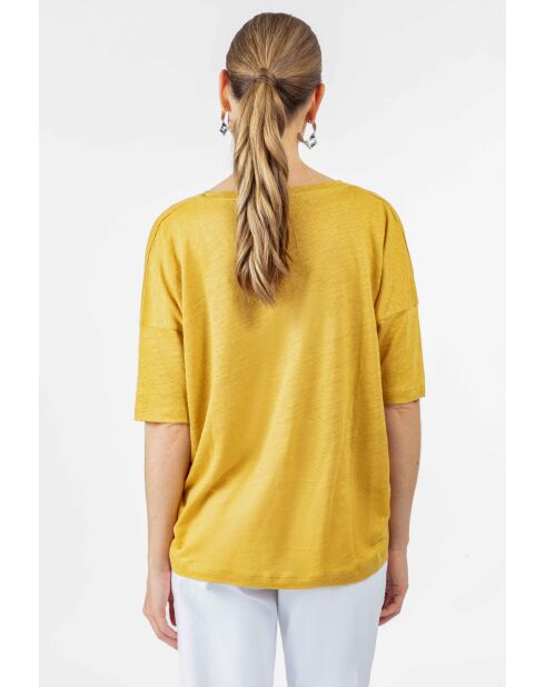 Lazara ockerfarbenes T-Shirt