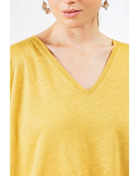 Lazara ockerfarbenes T-Shirt