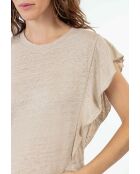 Veda sandfarbenes T-Shirt