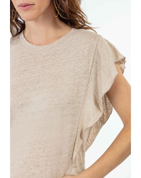 Veda sandfarbenes T-Shirt