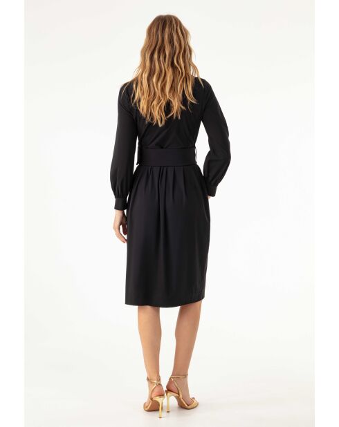 Robe avec ceinture Soline noire