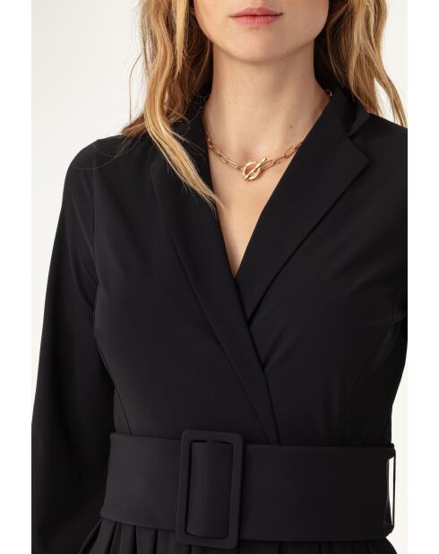 Robe avec ceinture Soline noire