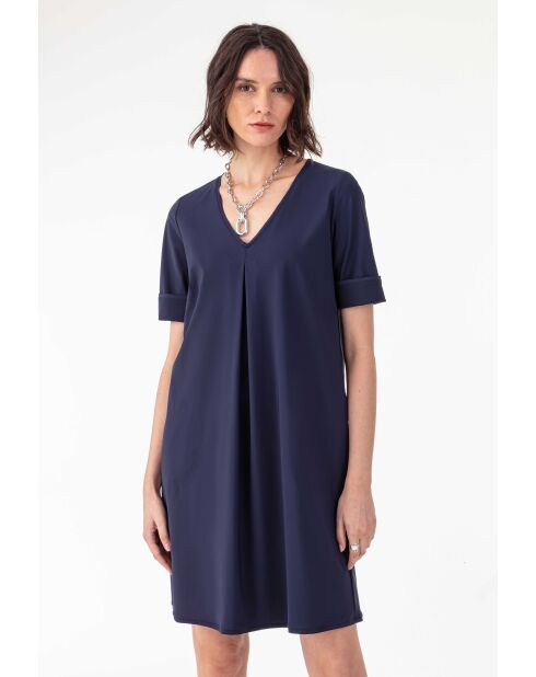 Marineblauwe jurk Flavia