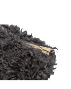 Grauer Kunstpelzbeutel - 21x18 cm