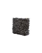 Grauer Kunstpelzbeutel - 21x18 cm