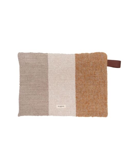 Pochette ordinateur beige - 39x28 cm