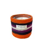 Duftkerze, ca. 40 Stunden haltbar, mit orangefarbener Baumwollbeschichtung — H8 — ø 9 cm