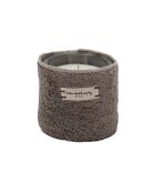 Duftkerze, ca. 40 Stunden haltbar, mit grauer Schwammbeschichtung — H8 — ø 9 cm