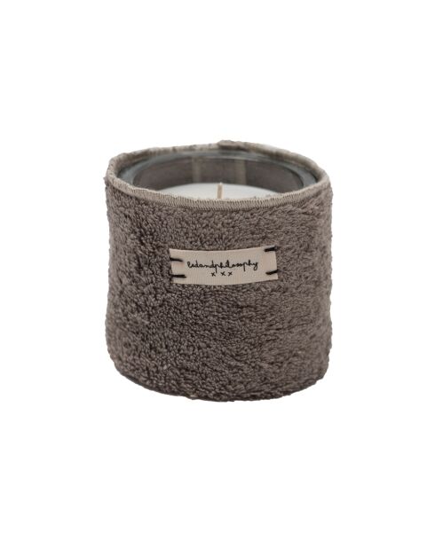 Geurkaars die ongeveer 40 uur meegaat met grijze sponscoating - H8 — ø 9 cm