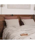 Taie d'oreiller en lin terracotta - 50x70 cm