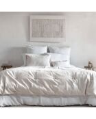 Cuscino bianco in cotone e lino - 25x40 cm