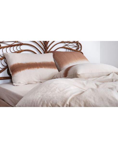 Funda nórdica de algodón avellana - 240x260 cm