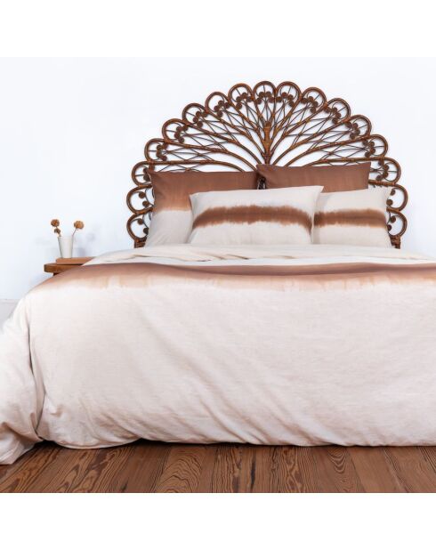 Funda nórdica de algodón avellana - 240x260 cm