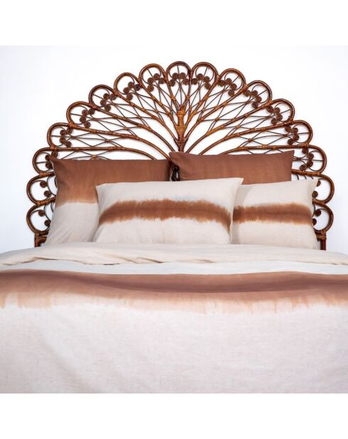 Funda nórdica de algodón avellana - 240x260 cm