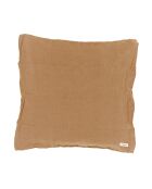 Taie d'oreiller en lin et coton canelle - 65x65 cm