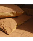 Taie d'oreiller en lin et coton canelle - 65x65 cm