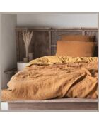 Taie d'oreiller en lin et coton canelle - 65x65 cm