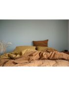 Taie d'oreiller en lin et coton canelle - 65x65 cm