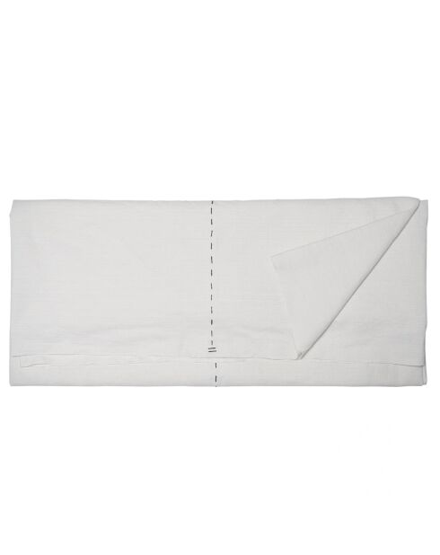 Leinentischdecke mit kontrastierenden weißen Nähten - 300x200 cm