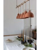 Leinentischdecke mit kontrastierenden weißen Nähten - 300x200 cm