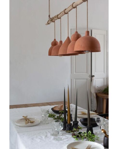 Leinentischdecke mit kontrastierenden weißen Nähten - 300x200 cm