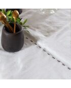 Leinentischdecke mit kontrastierenden weißen Nähten - 300x200 cm