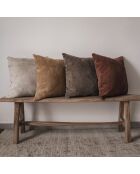 Kissen aus ecrufarbenem Kord - 50x50 cm