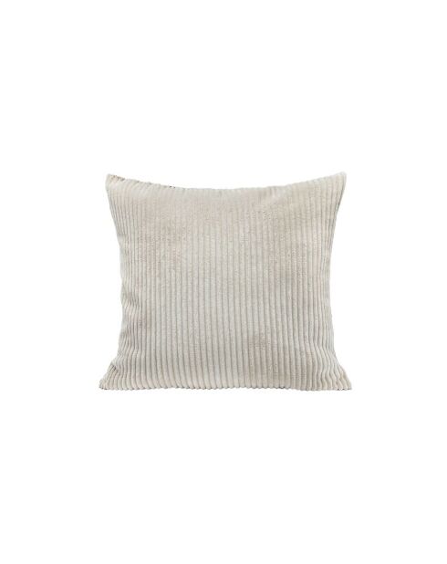 Kissen aus ecrufarbenem Kord - 50x50 cm