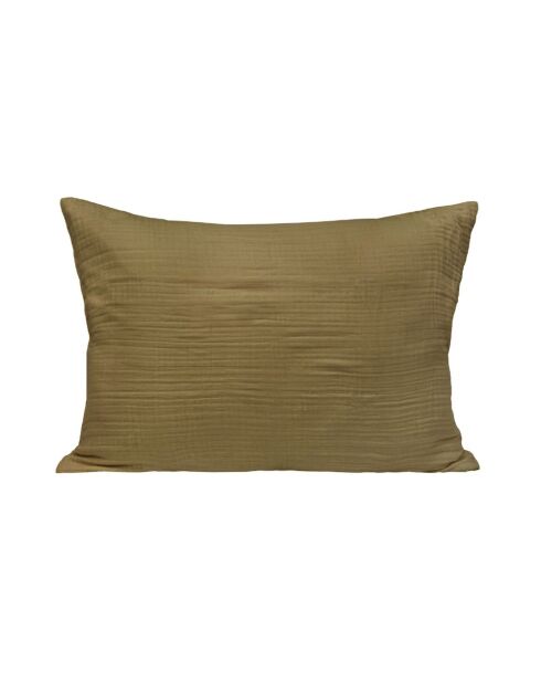 Taie d'oreiller en gaze de coton bronze - 50x70 cm