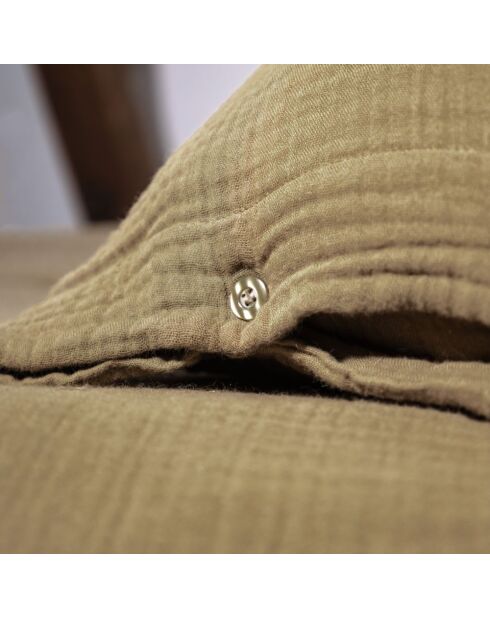 Taie d'oreiller en gaze de coton bronze - 50x70 cm