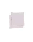 Lot de 2 serviettes de table en lin à surpiqûres contrastées violettes - 45x45 cm