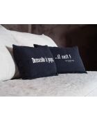 2 schwarze Switch-Kissen - 25x40 cm