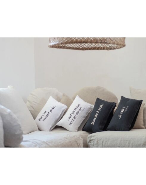 2 schwarze Switch-Kissen - 25x40 cm