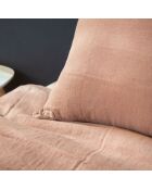 Leinenkissen, rosa, 80 x 80 cm