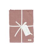 Funda nórdica de lino y algodón rosa - 260x240 cm